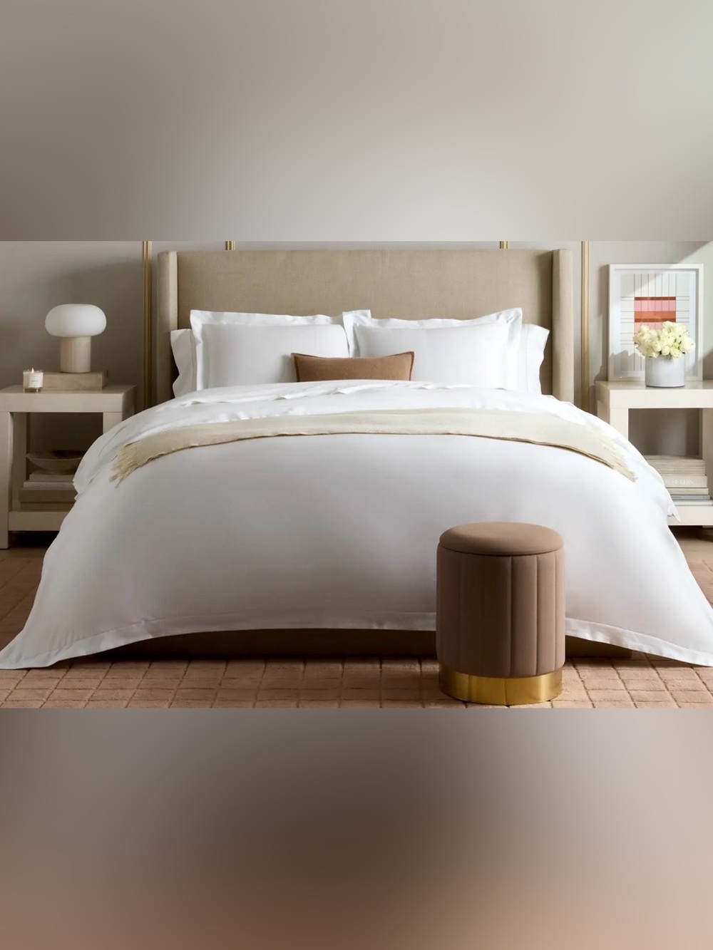 NWOT Quince Signature Giza Cotton Sateen 3 Pc Duvet Cover Set, King/Cal (White)